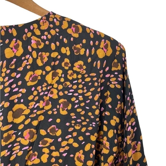 Vera Moda Curve Sandra Henna 7/8 Faux Midi Wrap Dress Sleeve Floral Print NWT - Picture 9 of 15